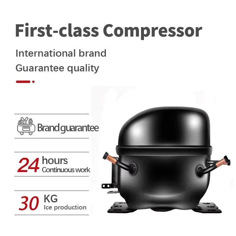 30KG Compact Spray Ice Machine - Automatic Water Spray Ice Maker for Bar/Coffee Shop