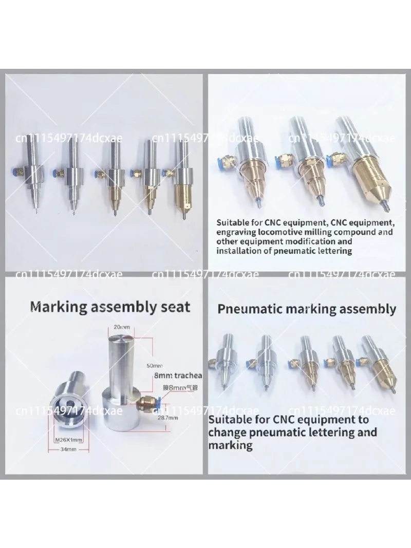 Pneumatic Marking Punch Assembly Metal Stamping Tool for Equipment Modification Engraving