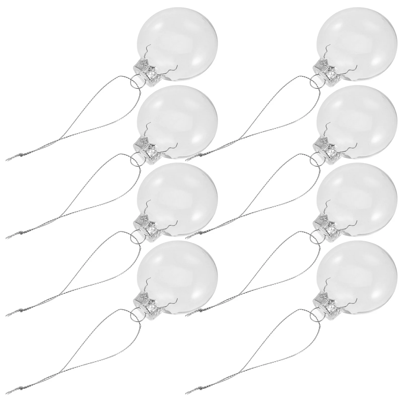 

12Pcs Christmas Bauble Ornaments Clear Hanging Balls with Removable Tops for Glitter Fill Sturdy Construction Indoor Outdoor