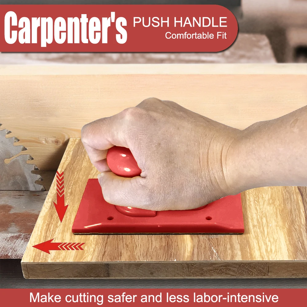 Woodworking Push Block Ergonomic Safety Push Handle Non-slip Pusher for Table Saw Router Table Wood Cutting Hand Protection Tool