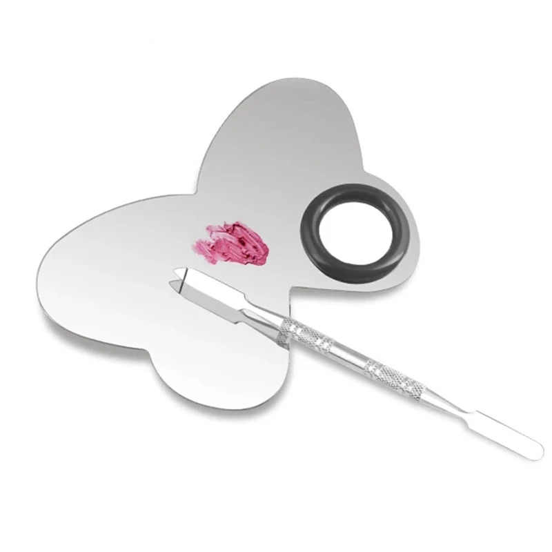 Nail Painting Plate Stainless Steel Nail Art Palette Mixing Drawing Nail Sheet Display Board Tool Set