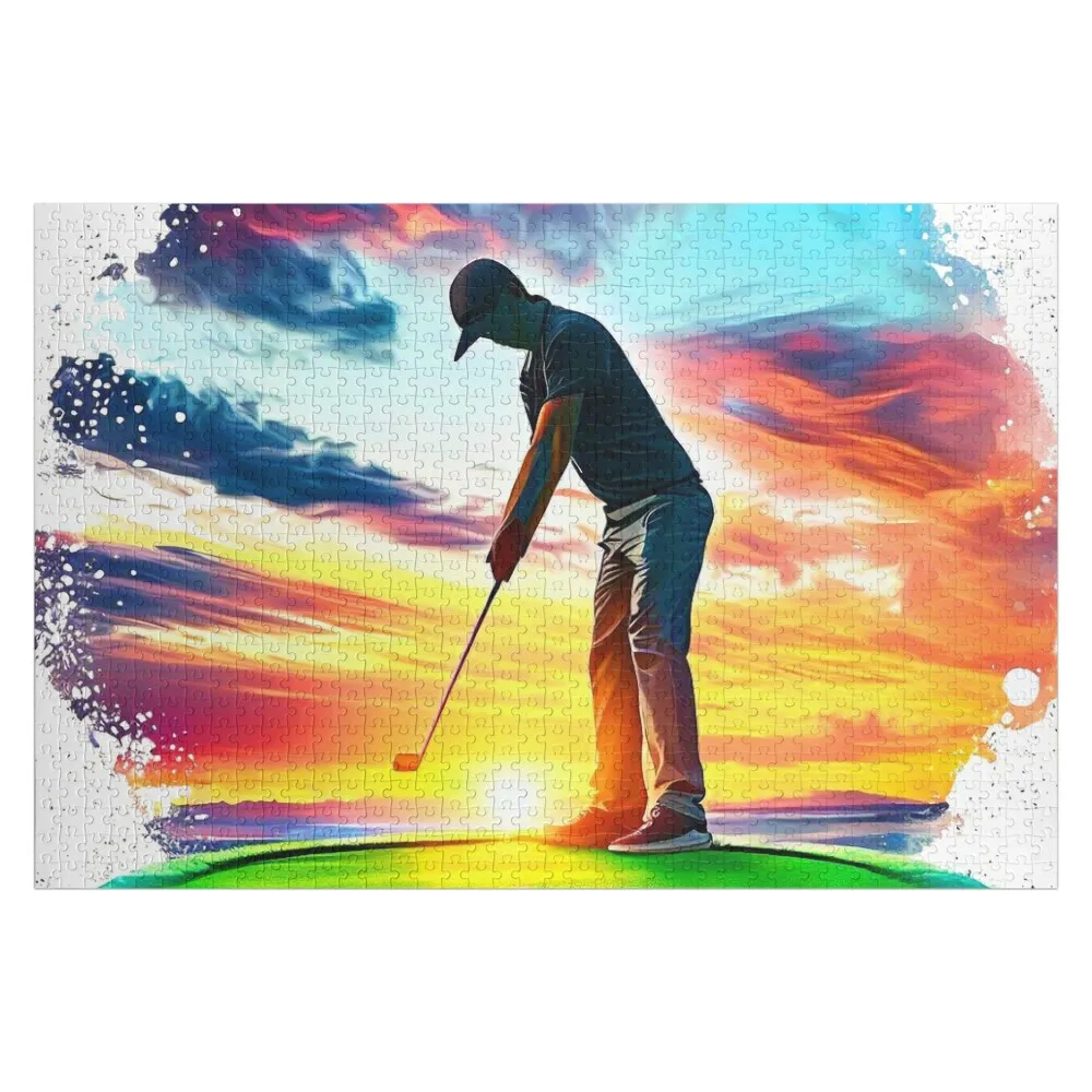 Street Art golf player Jigsaw Puzzle Custom Jigsaw Scale Motors Custom Wooden Gift Wooden Name Puzzle