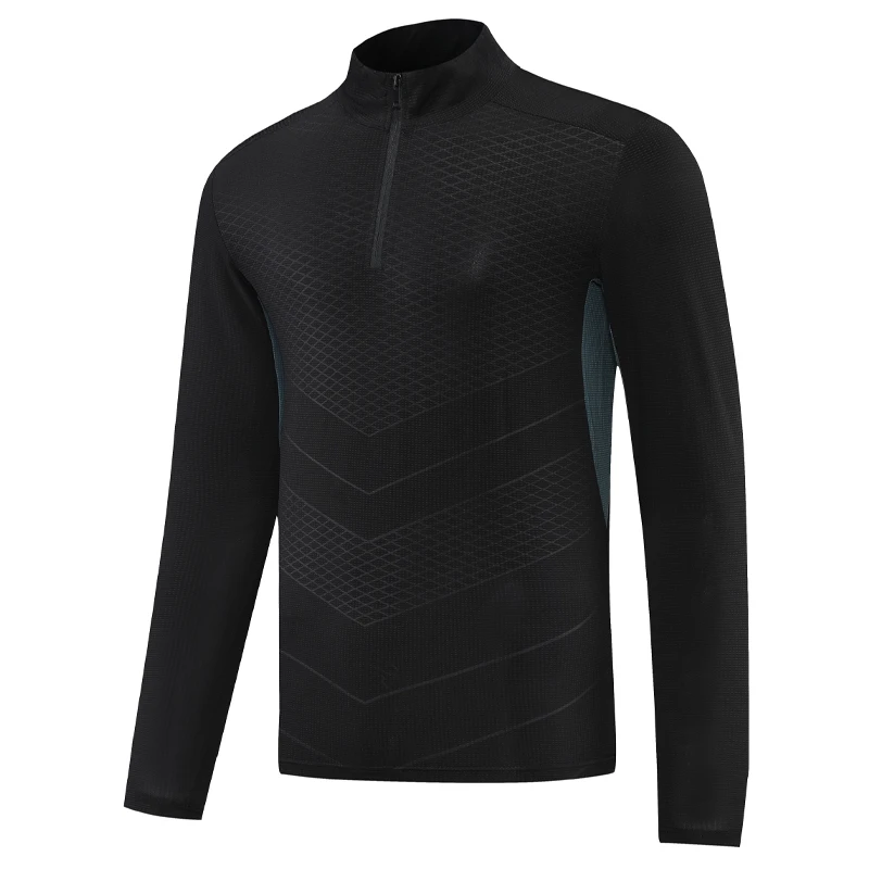 Men Sport Long Sleeve Quick Dry Running Shirts Half Zip Outdoor Pullover Breathable Fitness Training Sweatshirt Gym Shirts