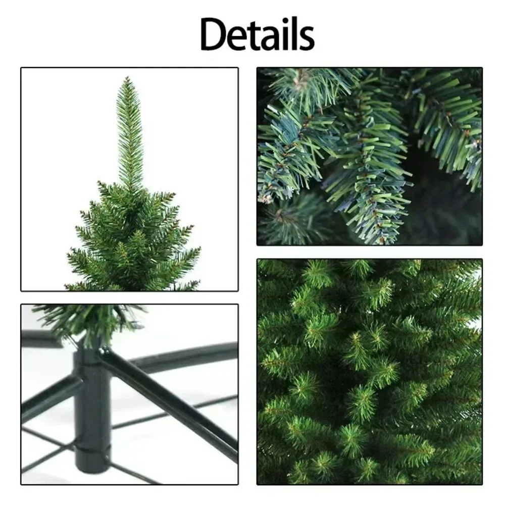 Artificial Christmas Tree Pointed Head PVC Pencil Green Christmas Tree 1.2m To 2.7m Home Christmas Atmosphere Decoration Supplie