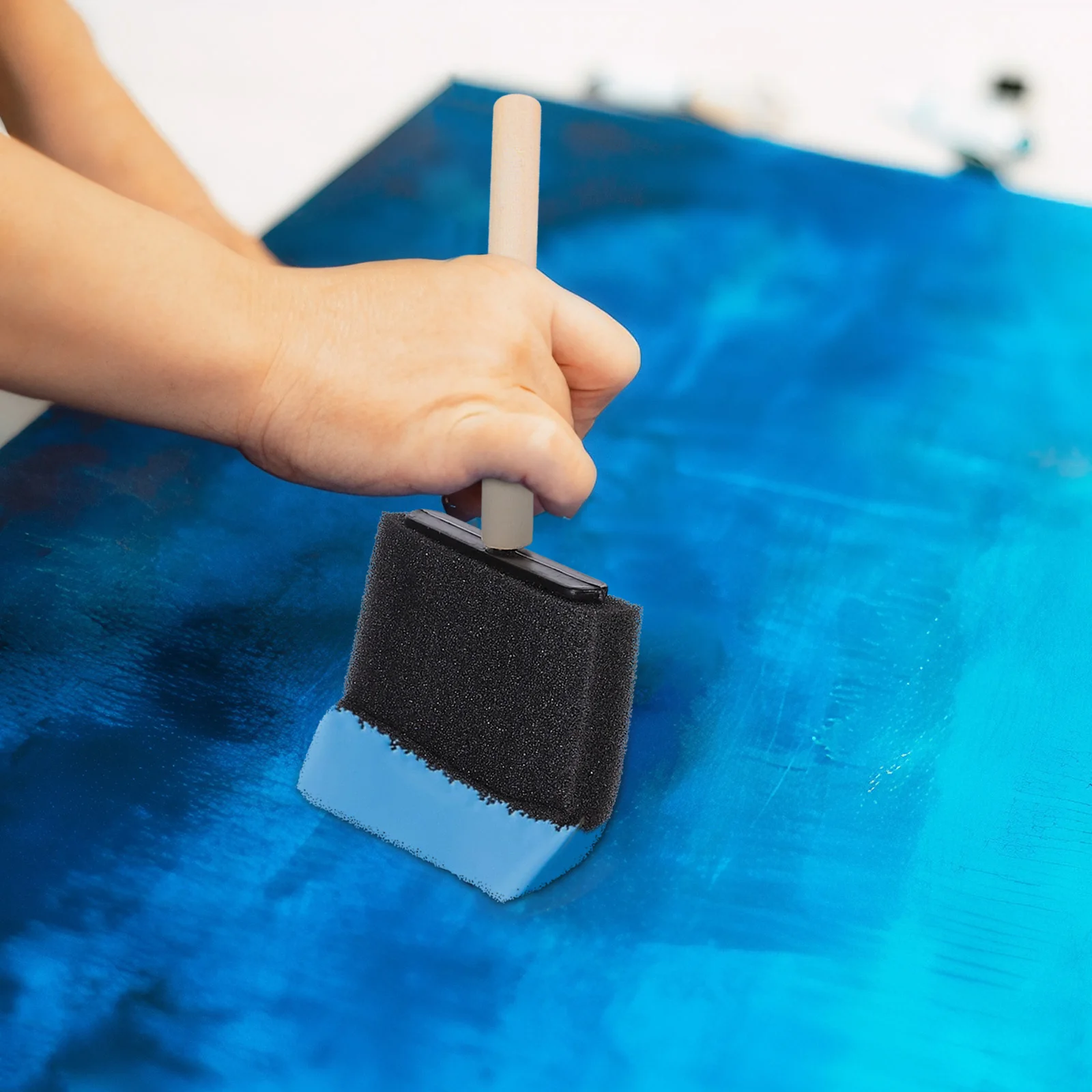 

16Pcs Kids Sponge Brushes Portable Graffiti Tools for Painting Drawing DIY Crafts Creative Sponge Painting Kit for Children