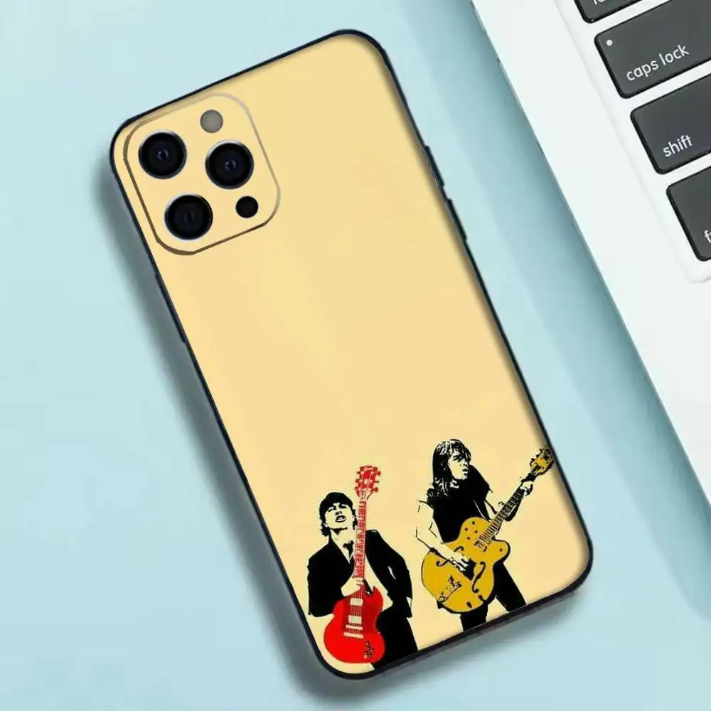 حافظة هاتف A- AcDc Rock لهاتف iPhone17,16,15,14,13,12,11 Plus، Pro Max غطاء أسود ناعم #2