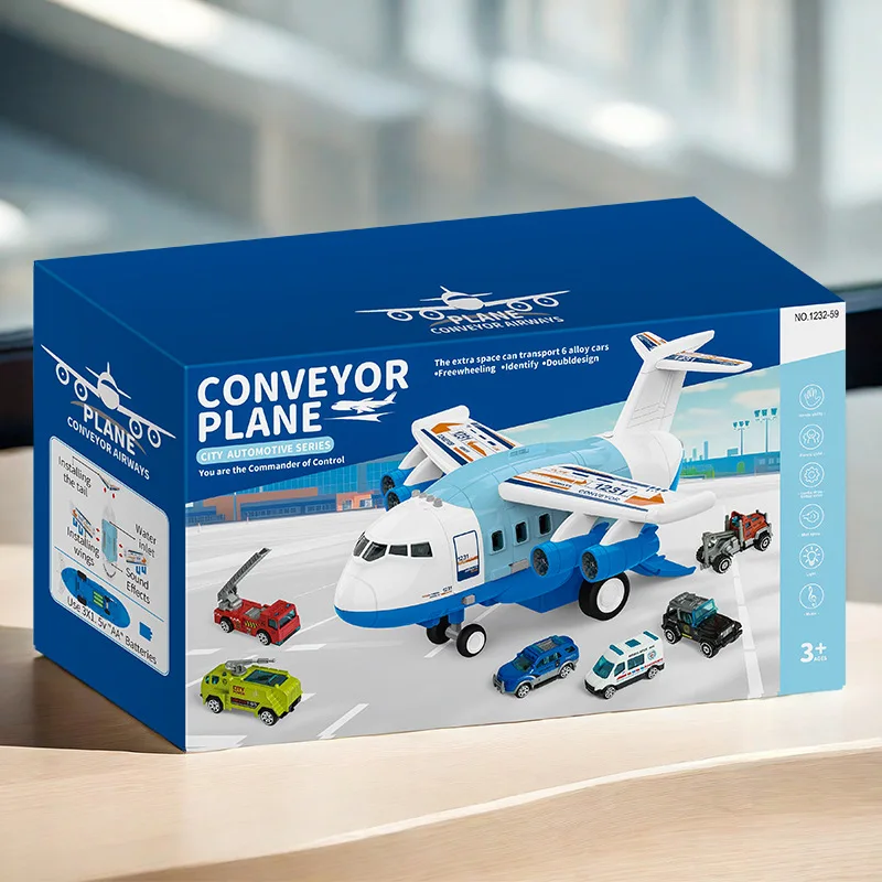 

New inertial aircraft model toys Children's storage rail car toys 3-6 years old