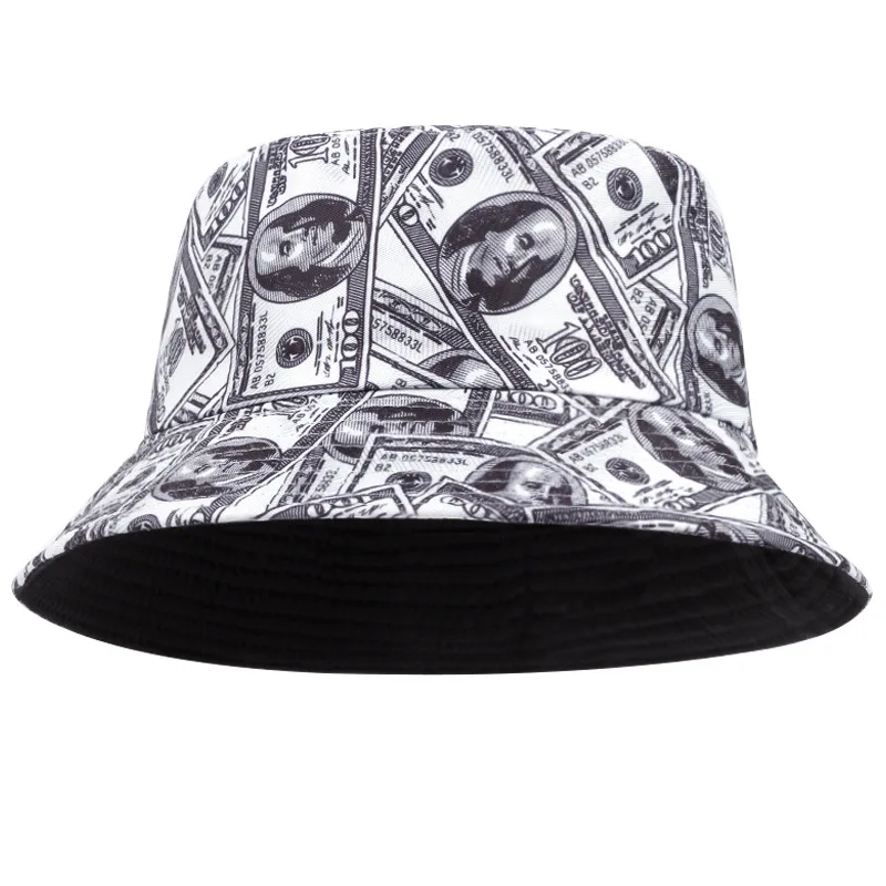 Fisherman Hat New Summer Fashion Banknotes Printed Men and Women Outdoor Sunhat Fashion Sports Hat