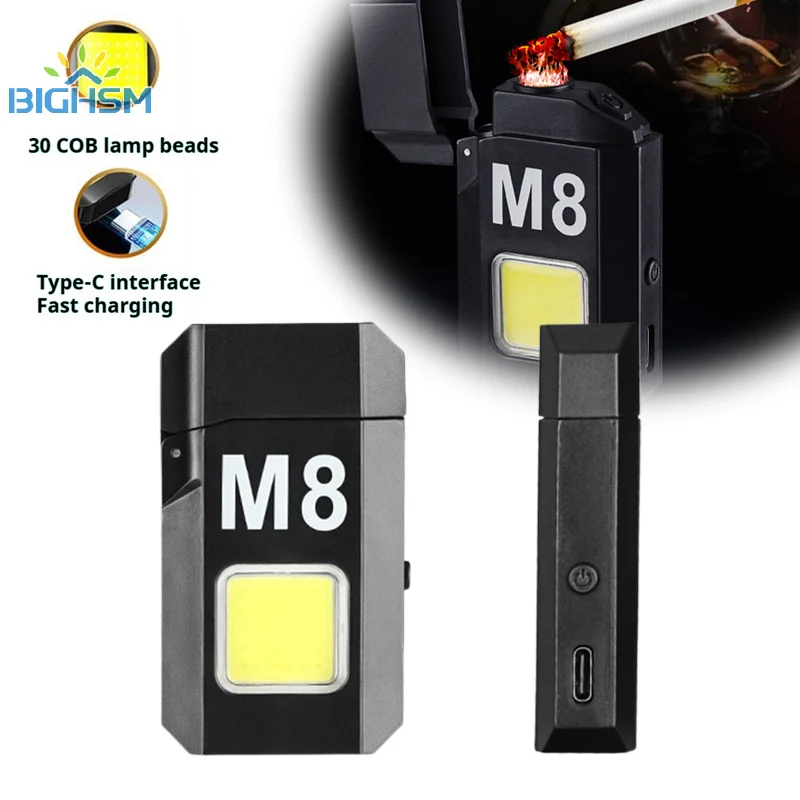 Portable Rechargeable Arc Light-er Lighting Light Mini Outdoor Multi Functional Waterproof Flashlight Keychain Lights