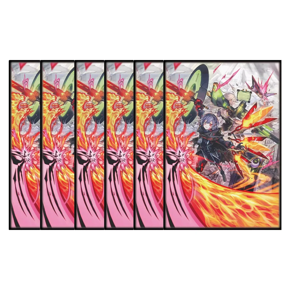 50 pz 63 x90mm olografico Anime Card Sleeves formato giapponese Cartoon Trading Card Protector per YGO Card