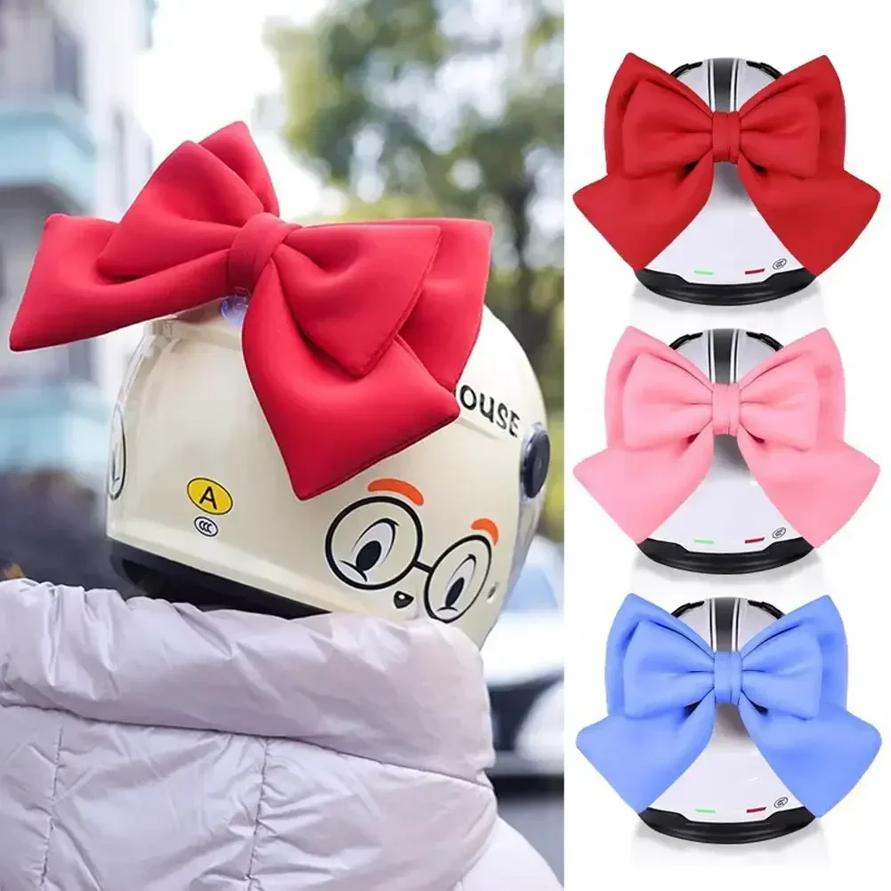 Multi-color Motorcycle Helmet Butterfly Knot Decoration Motobike bicycle skiling Helmet Decor Stickers Styling For Women Cosplay
