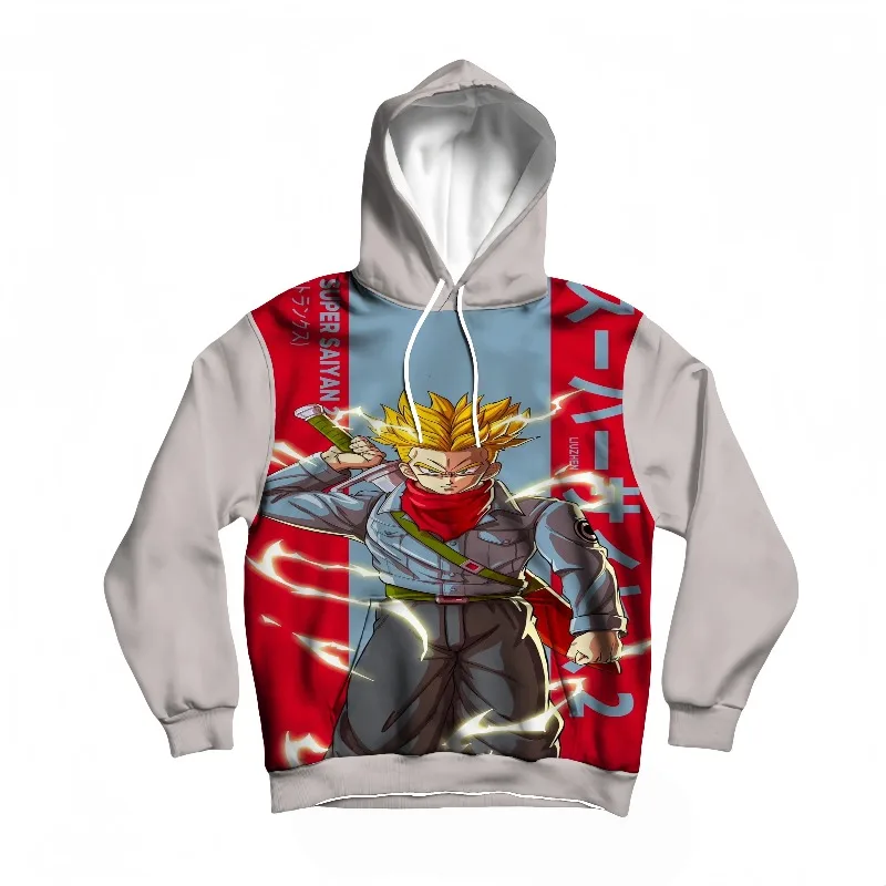 

Мужская осенне-зимняя толстовка с капюшоном Dragon Ball Super Saiyan, плавки с эффектом молнии, теплый пуловер с аниме-дизайном для повседневной носки