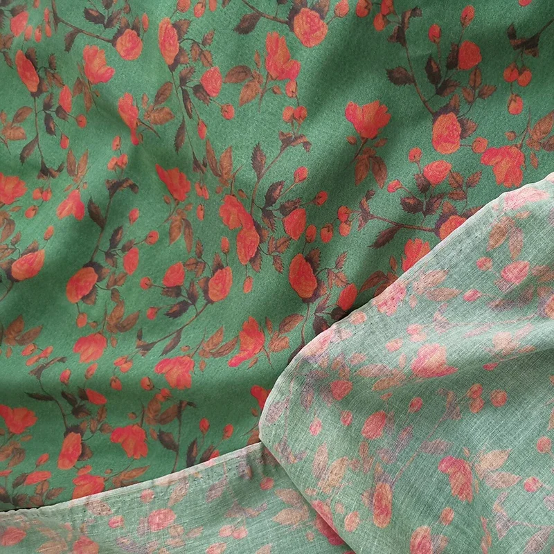 55'' breit pro Meter Vintage Rayon Material weicher Viskosestoff für Kleid Hemd Robe – Detail 7