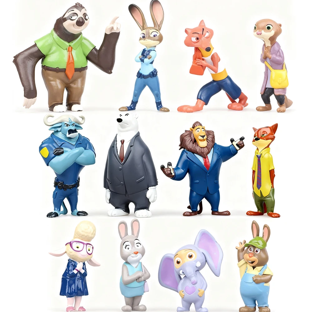 ** HOT Verbazingwekkende Zootopia Dieren Action Figure Speelgoed Konijn Judy Hopps Vos Nick Wilde Movie Kids Gift Collection Figuren