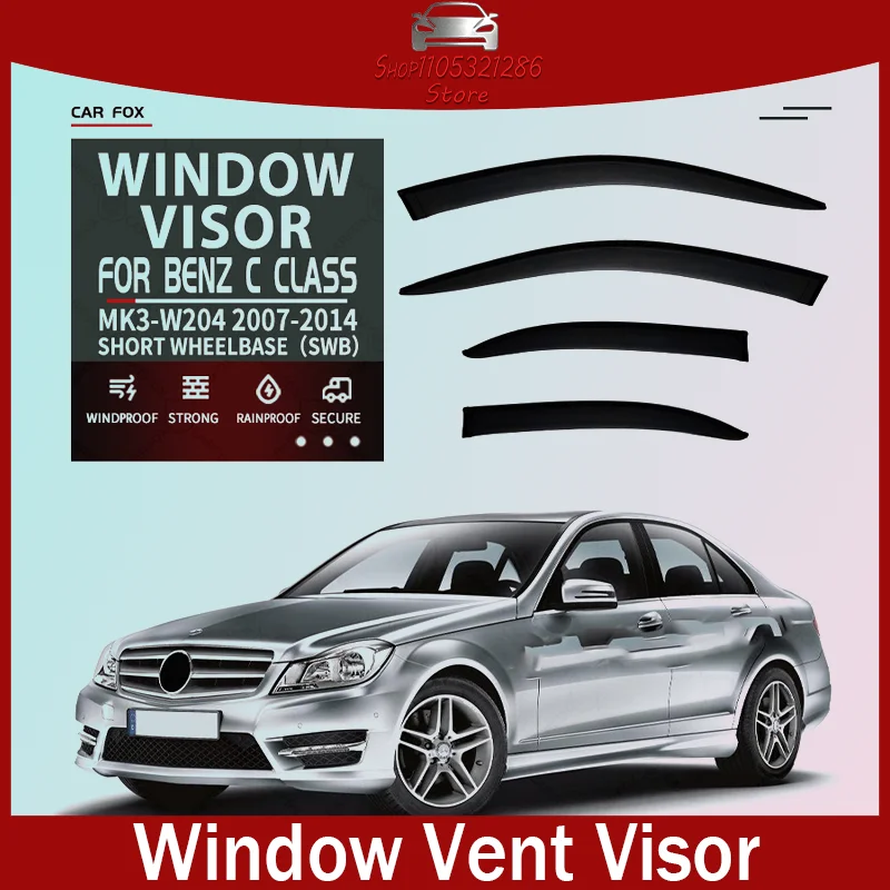 for-imported-benz-c-class-short-axis-rain-or-shine-sun-visor-benz-c-class-window-visor-rain-or-shine-side-window-deflector