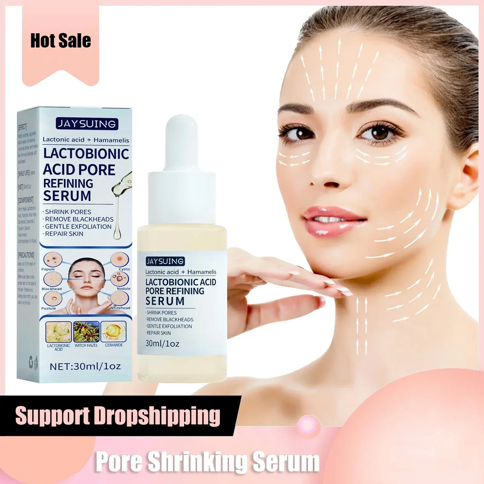 

Lactodienoic Acid Pore Shrinking essence Hyaluronic Acid Firming, Brightening, Moisturizing and Nourishing essence Pore essence