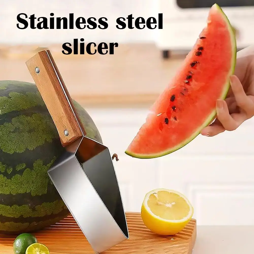 Stainless Steel Watermelon Cutting Tool Multi Fruit Triangle Slicer Practical Splitter For Hami Melon Kitchen Fruit Use
