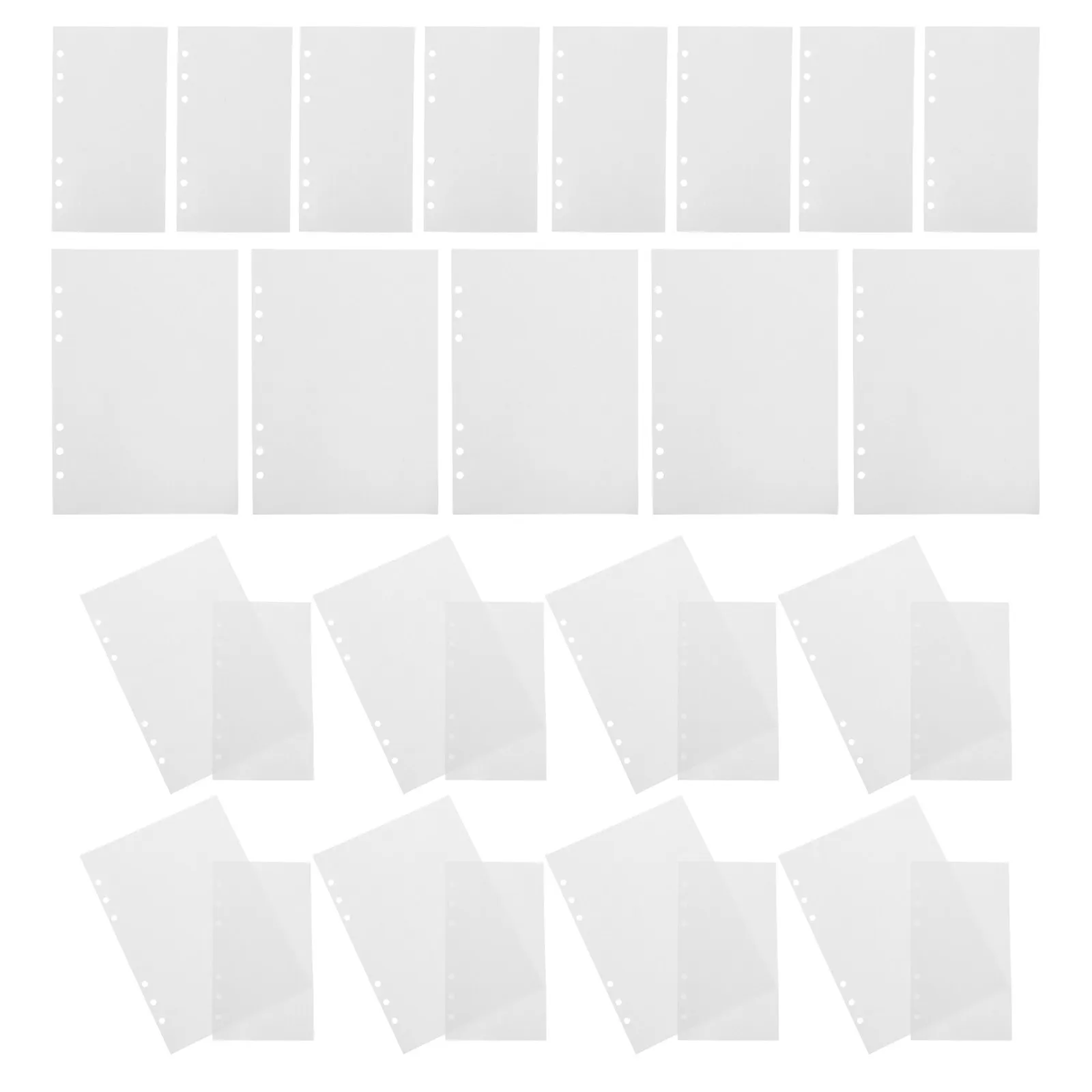 80Pcs A6 Double Sided Non Stick Release Paper Sheets Reusable Sticker Book Refill Pages for Adult Sticker Collecting Planner