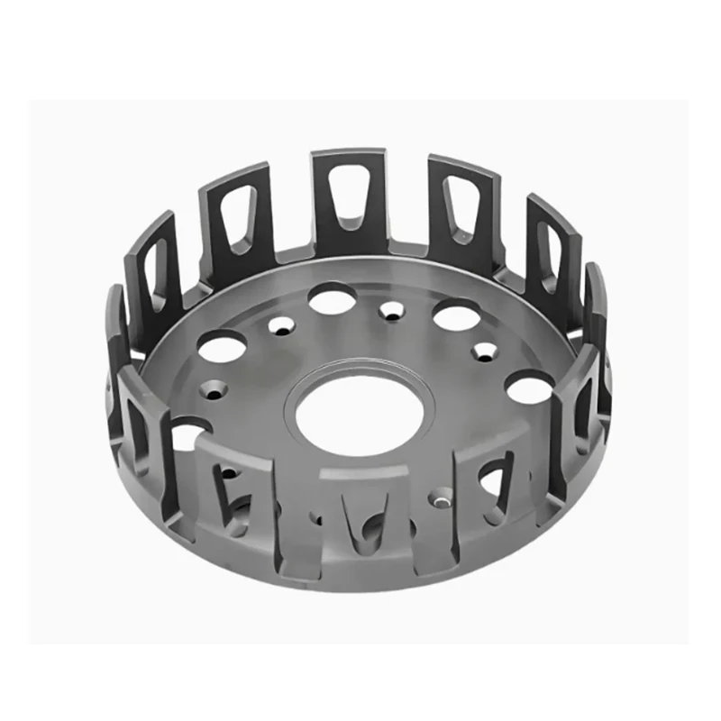 

Factory Custom CNC Machining Billet Aluminum Clutch Basket for Motorcycle Parts