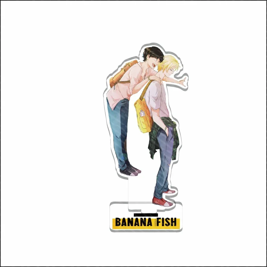 BANANA FISH Hot Anime Figures Ash Lynx Cosplay Acrylic Stands Okumura Eiji Character Model Prop Plate Desk Decor Fans Gift 15CM