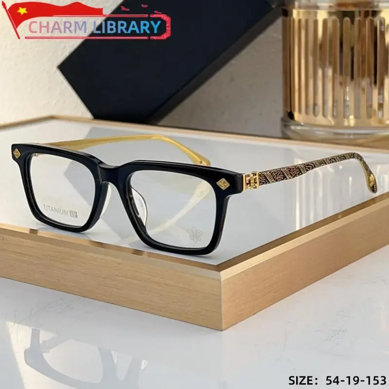 2024 Trend Men Glasses Frame Women Luxury Brand Designer Personality Dragon Pattern Titanium Square Classic Retro Myopia Glasse