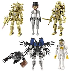 MOC Titan Revenge Gold Clock Man Skibidi Toilet Building Block Toys Cartoon Doll Model Monitoring King Sword Toys Birthday Gifts
