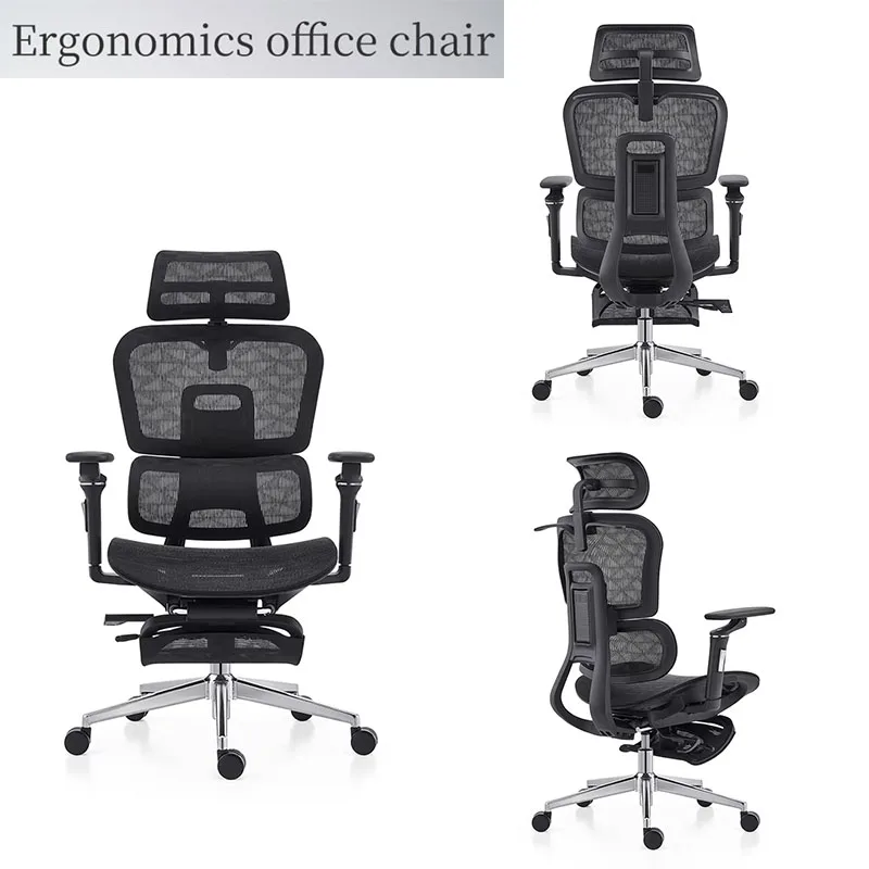 ZC02 High Quality Ergonomic Executive Office Chair PU Leather Aluminum Mesh Multi-Function Swivel Adjustable Comfortable Chair