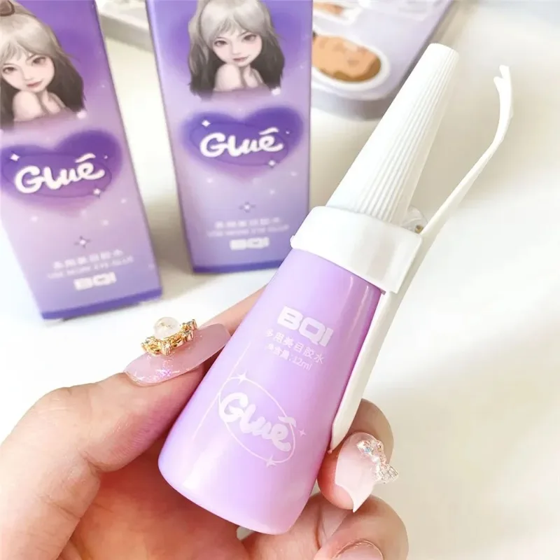 الرموش القوية الغراء مقاوم للماء التجفيف السريع لاصق كاذبة لاش الغراء مع الملقط ماكياج الرموش تمديد الغراء مستحضرات التجميل #6