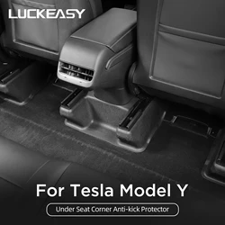 for Tesla Model Y 2024-2025 Under Seat Corner Anti-kick Protector Rear Seat Slide Rails Guard Kit Car Interior Accessories