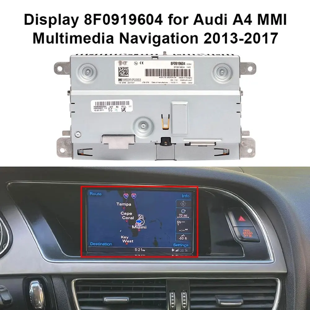 Display 8F0919604 for Audi A4 A5 A6 Q5 Q7 MMI 3G Multimedia Navigation
