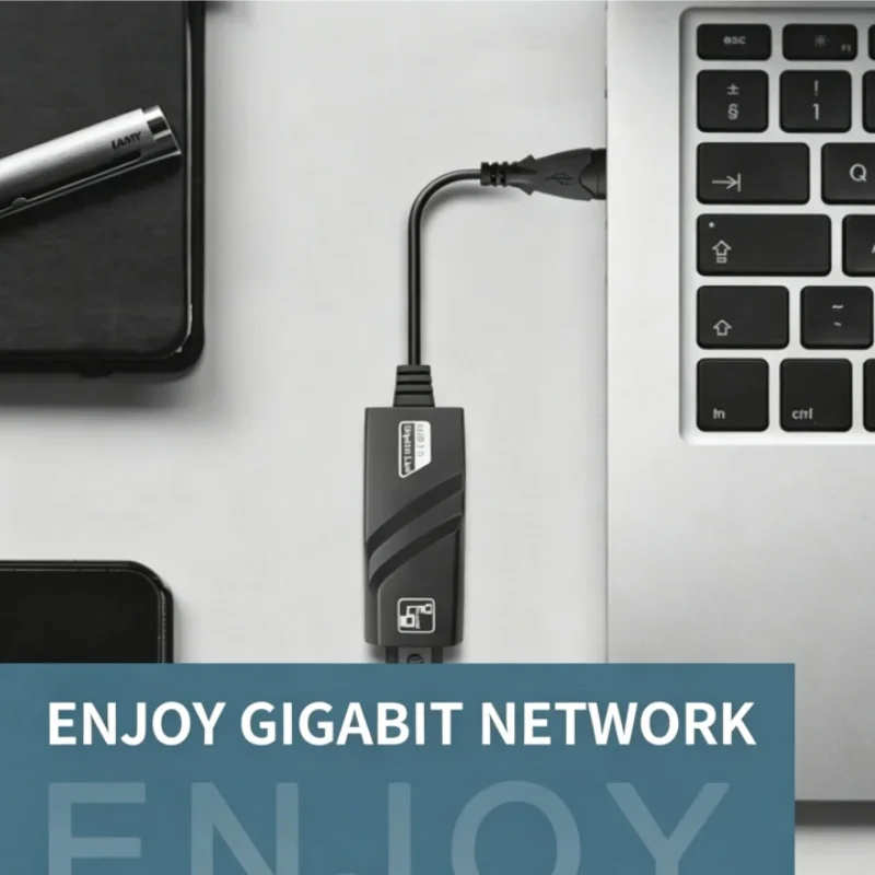 USB3.0 Gigabit Network Card Converter External Wired Ethernet USB3.0/Type-C to RJ45 Network Port Driver-Free Cable Adapter