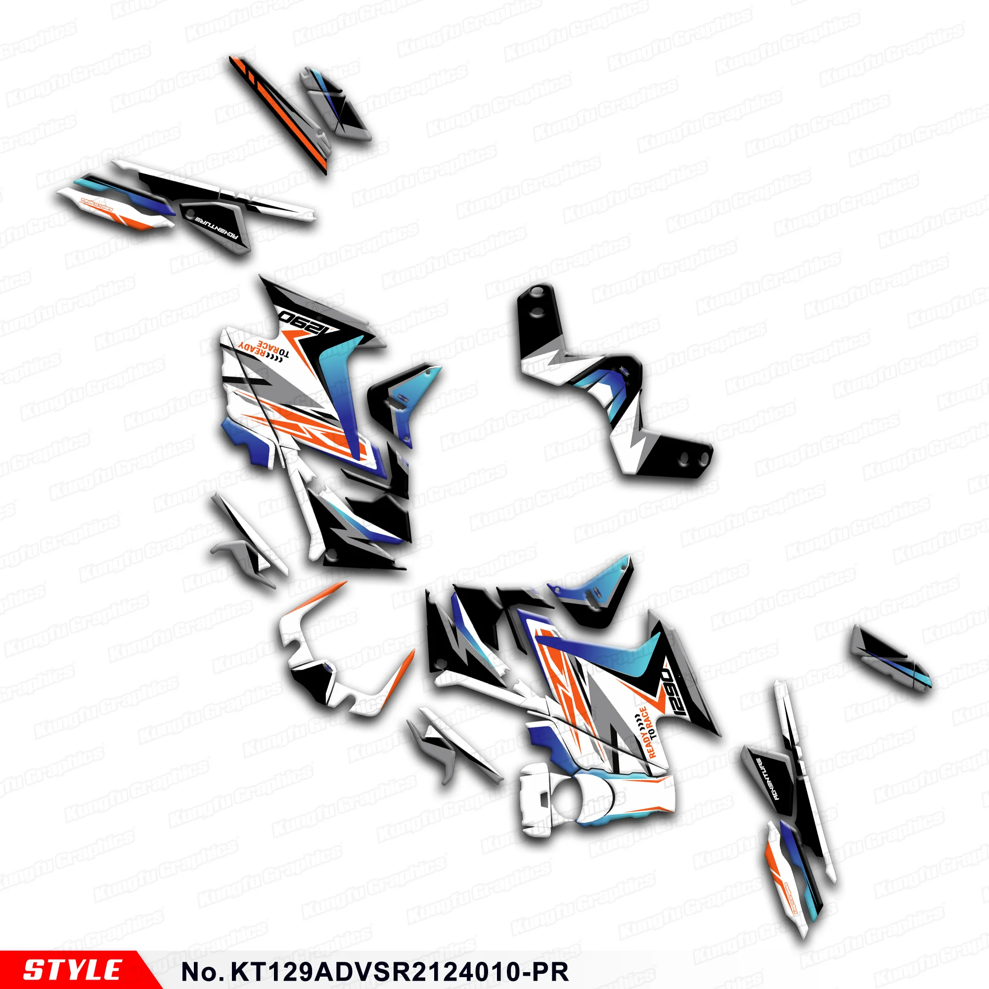 JY RACING Graphics Vinyl Decal for KTM 1290 Super Adventure S / Super ADV R 2021 2022 2023 2024, Rebuilding,KT129ADVSR2124010-PR