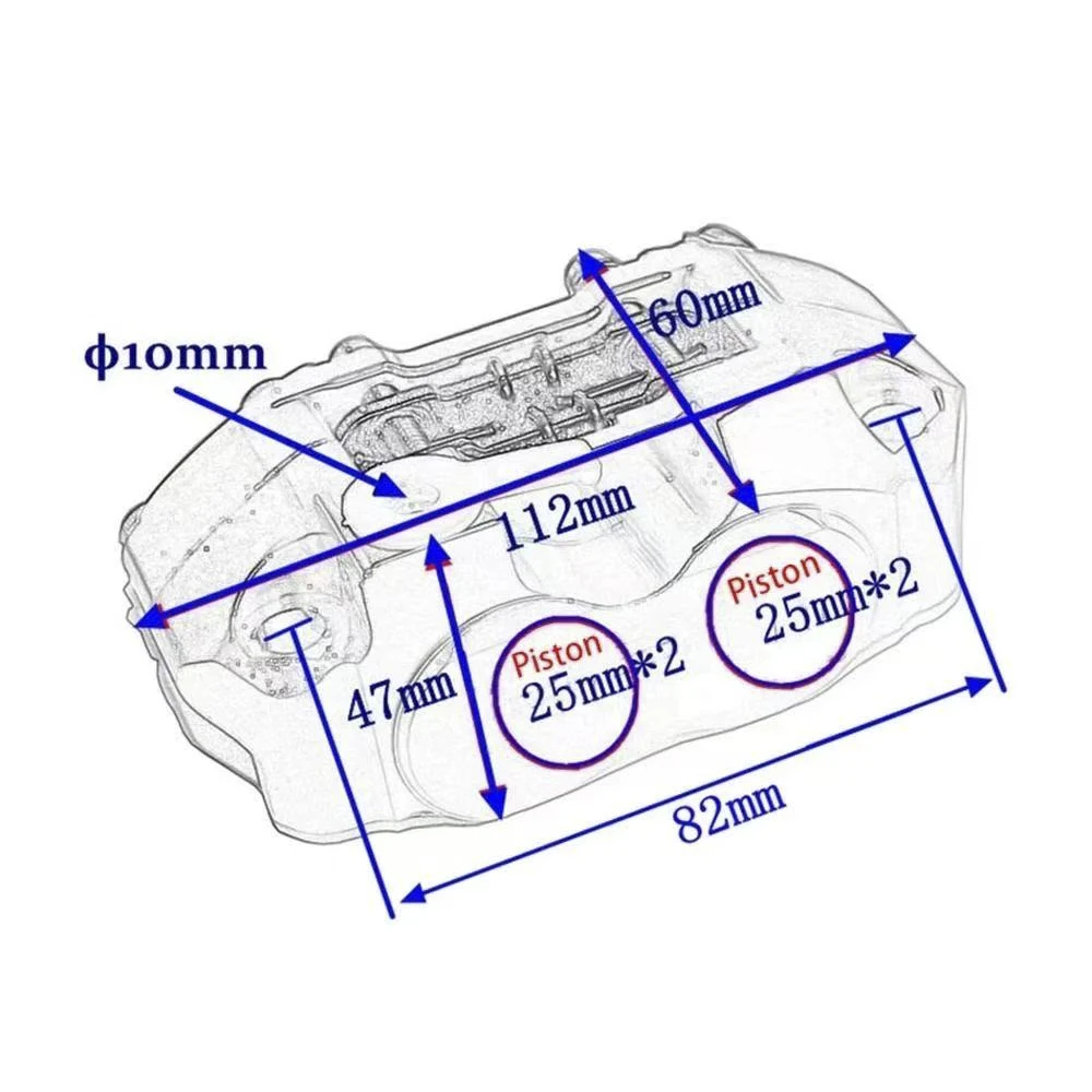 ماسك فرامل عالمي 82 مم مع حامل للدراجة النارية الكهربائية 220 مم تعديل مسماك فرامل سرعة القرص