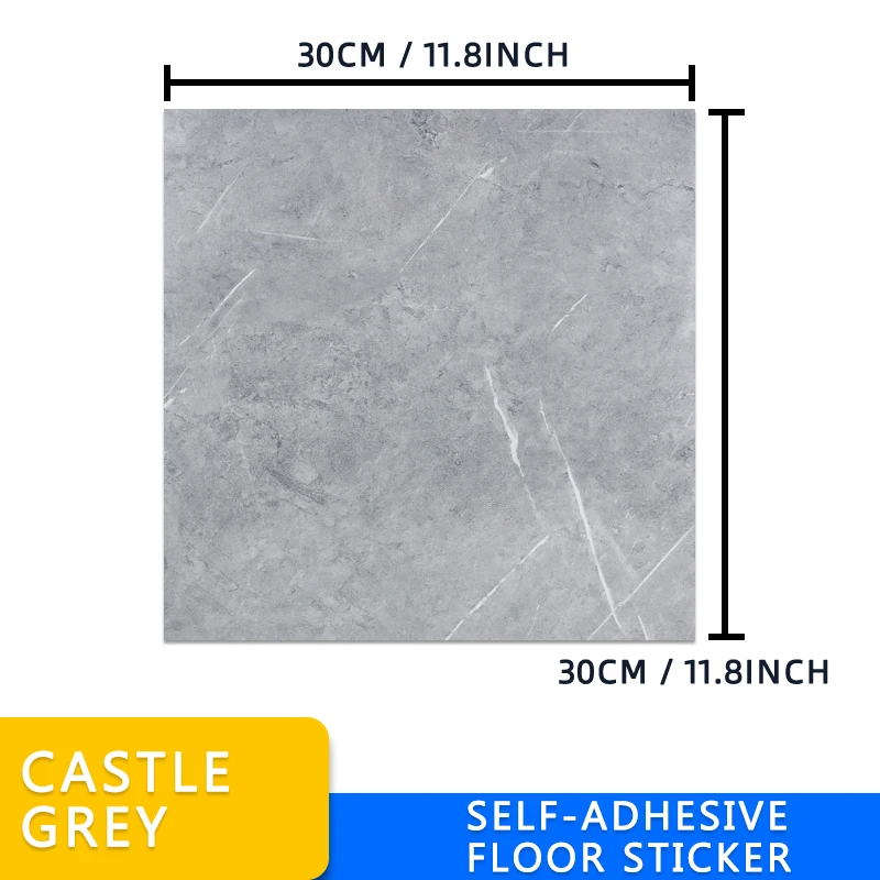 20pcs 30*30cm PVC Imitation Marble Floor Stickers Self-adhesive Wall Stickers Waterproof Bathroom Decoration Decals