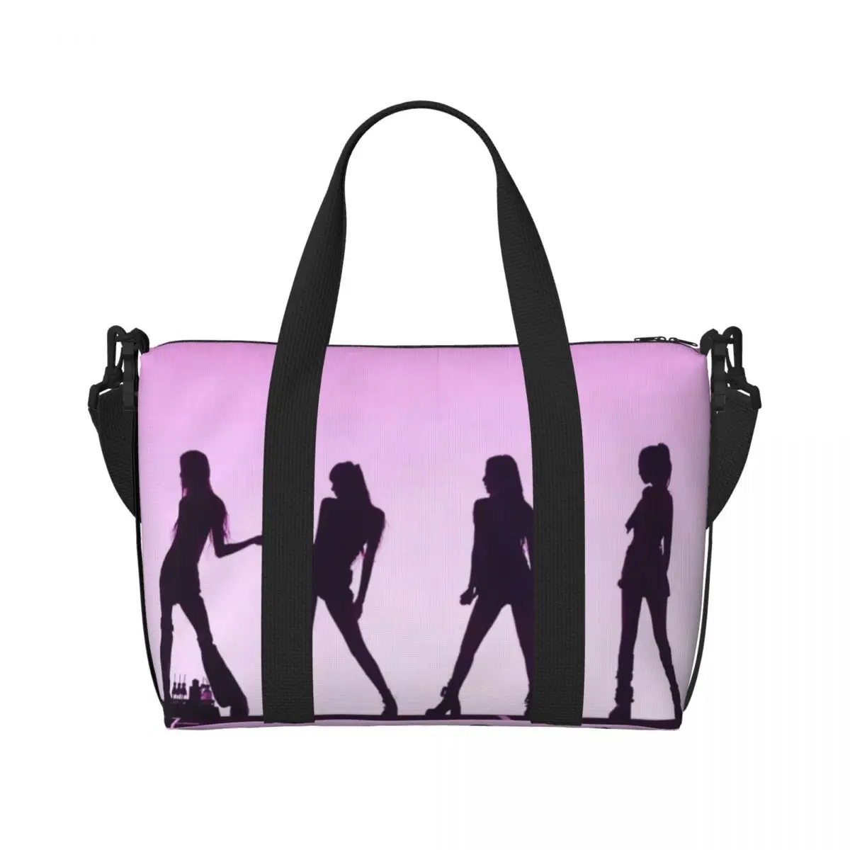 Black Dancer Silhouette Portable Travel Bag, Sports Shoulder Bag, Waterproof Business Travel Bag, Fitness Crossbody Bag