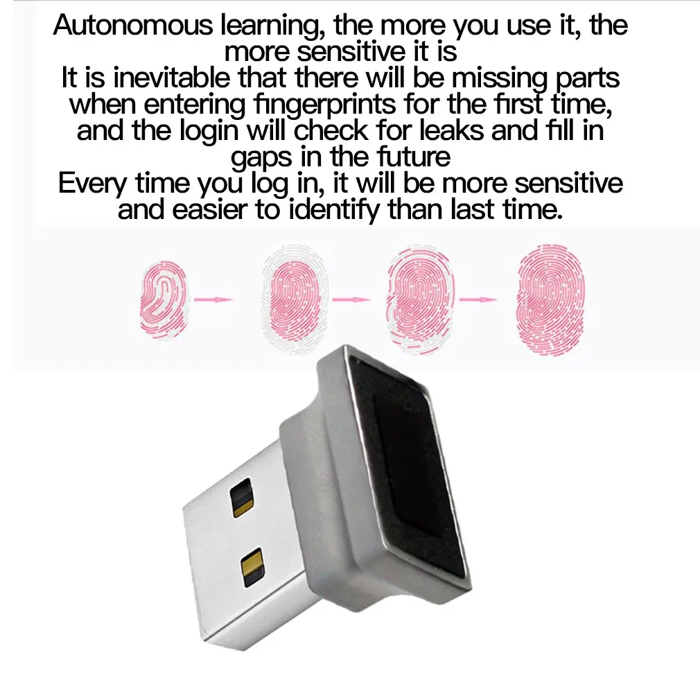 Imagem -04 - Módulo Leitor de Impressão Digital Usb para Windows 10 11 Cadeado de Scanner Biométrico para Laptops pc Módulo de Desbloqueio de Impressão Digital