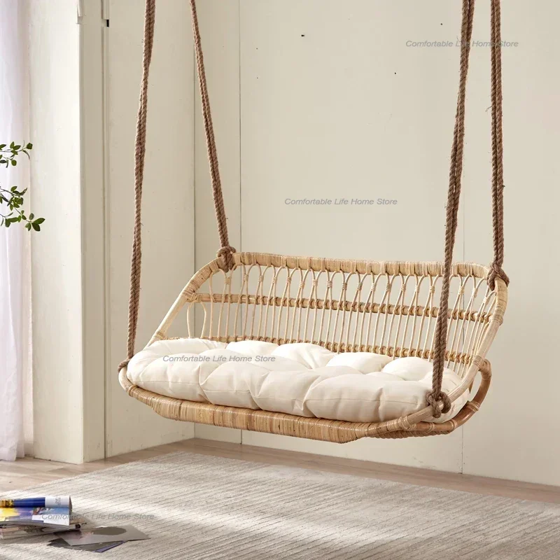 

Hanging Rocking Chair Patio Swings Patio Hammocks Modern Rattan Suspended Swing Garden For Room Outdoor Furniture Trapezio LLPS