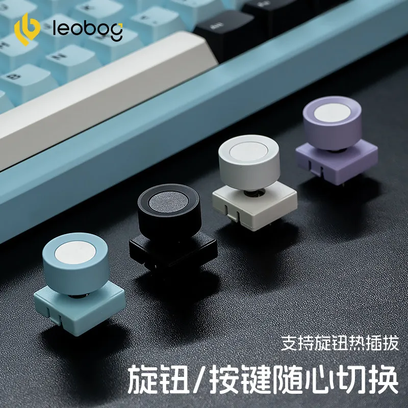 Custom LEOBOG Hi86 Aluminum Keyboard Rotary Knob Kit, Replaceable Encoder Cap for 75% Hi86 Board, Hot-Swap Mechanical Accessory