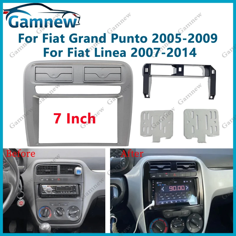 7 Inch Car Frame Fascia Adapter For Fiat Grand Punto 2005-2009 Linea 2007-2014 Android Radio Dash Fitting Panel Kit
