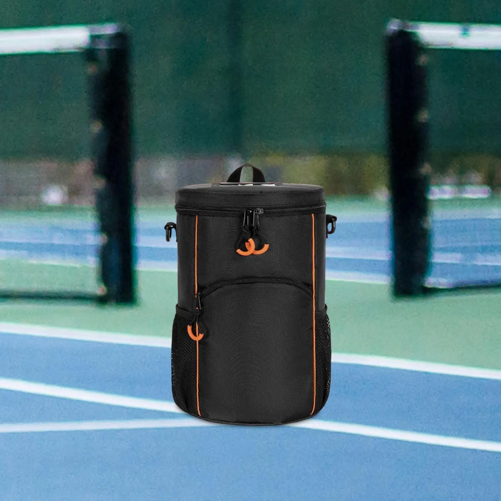 Tennis Ball Bag Smooth Zipper Portable Removable Adjustable Shoulder Strap for Baseball Table Tennis Pickleball Balls Training