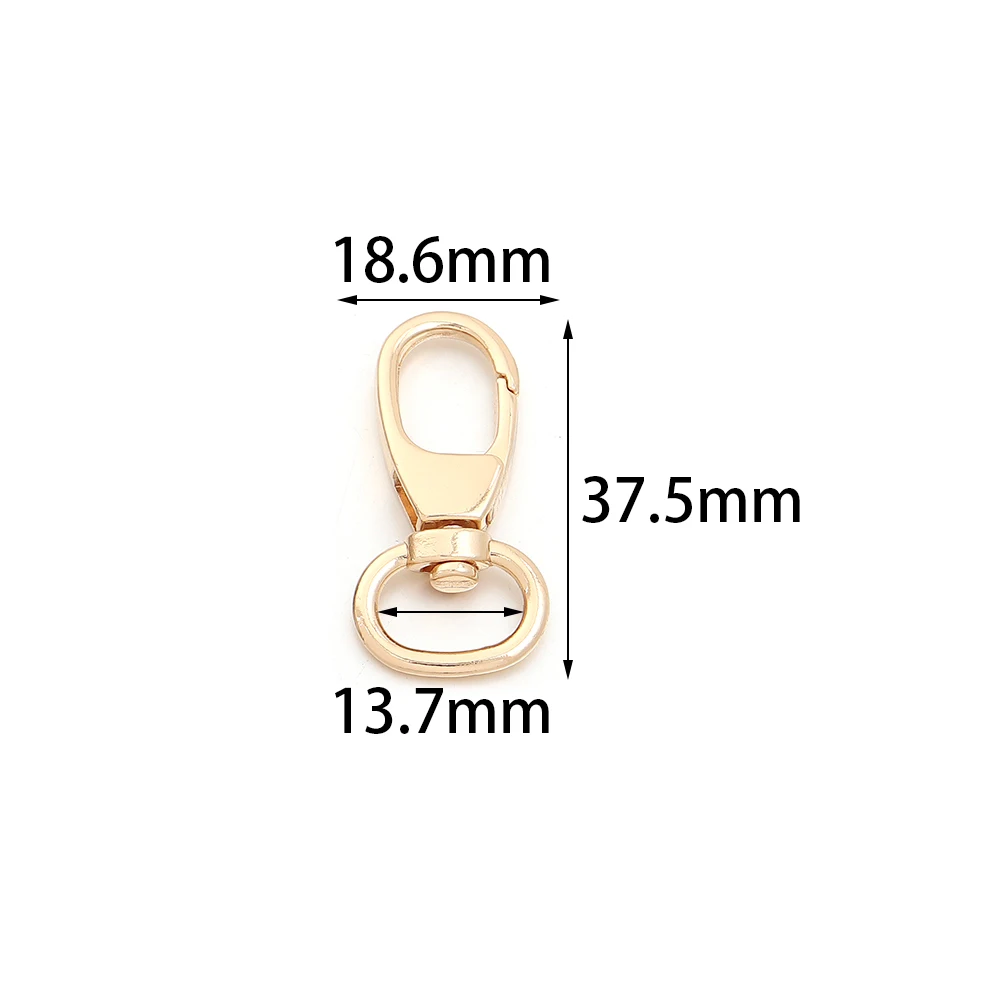 5 Stück Metall-Drehkarabiner Schlüsselanhänger Taschenriemen-Schnalle Gurtband-Haken Schlüsselanhänger Auslöseschnallen DIY Schmuckherstellung Zubehör – Detail 1