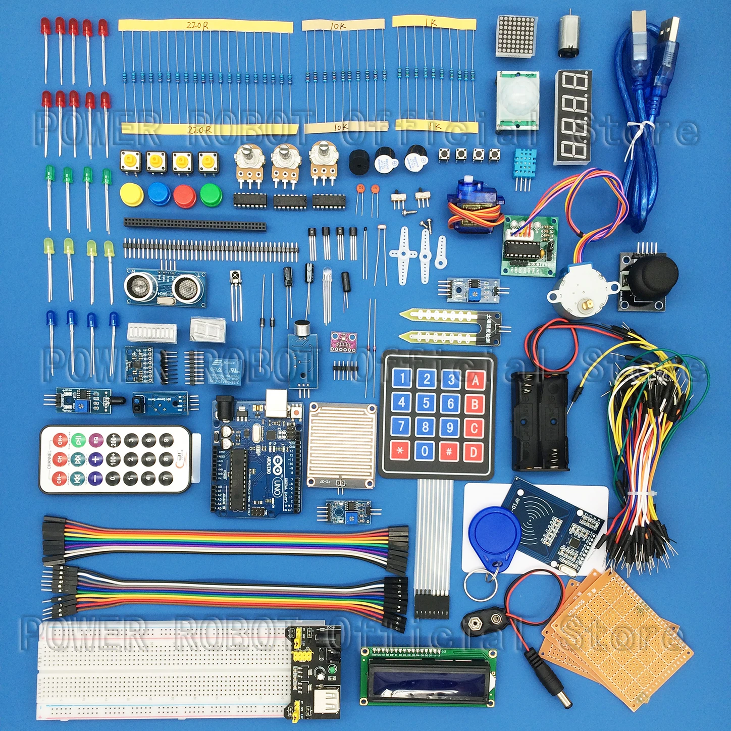 kit-de-inicio-definitivo-con-placa-de-pruebas-uno-r3-servomotor-led-1602lcd-para-arduino