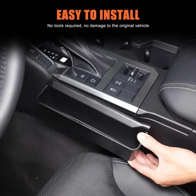 

ABS автомобильная панель переключения передач с обеих сторон, ящик для хранения, контейнер-органайзер, лоток, внутренние автомобильные аксессуары для Toyota Prado 2024-2025