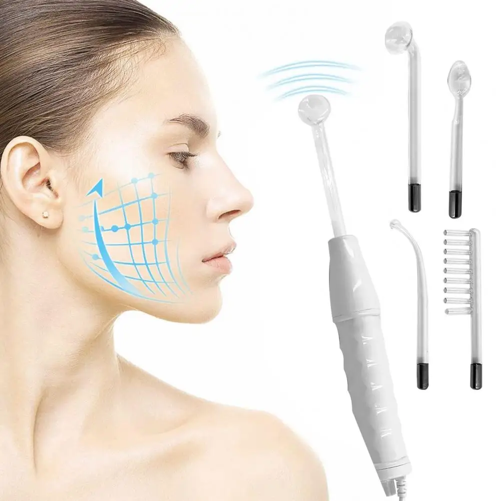 Facec High Machine High Skin Care Device Portable High Face Wand with 4 Different Tubes Multi-function Painless for Face