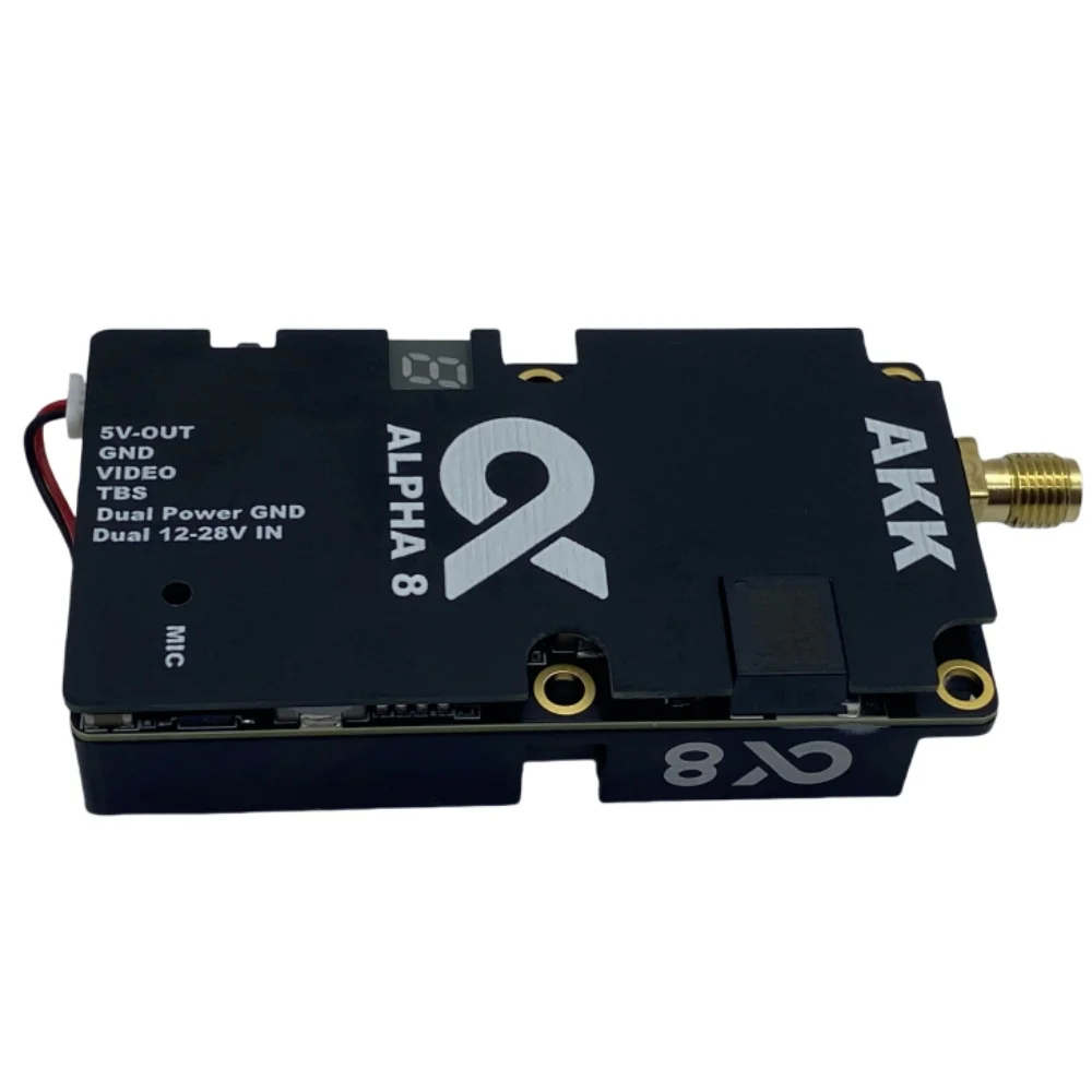 

AKK ALPHA8 Wireless Video Transmitter 5.8Ghz 80CH Lightweight 48g for Racing Drones FPV Drone Accessories 500m Video Transmissio