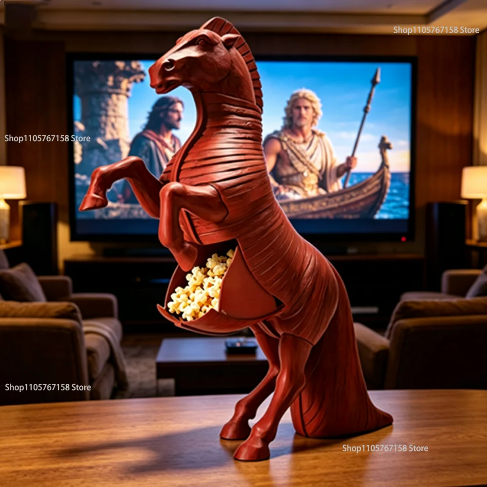 New Trojan Horse Popcorn Bucke - Model Kit Horse ulasan dan harga