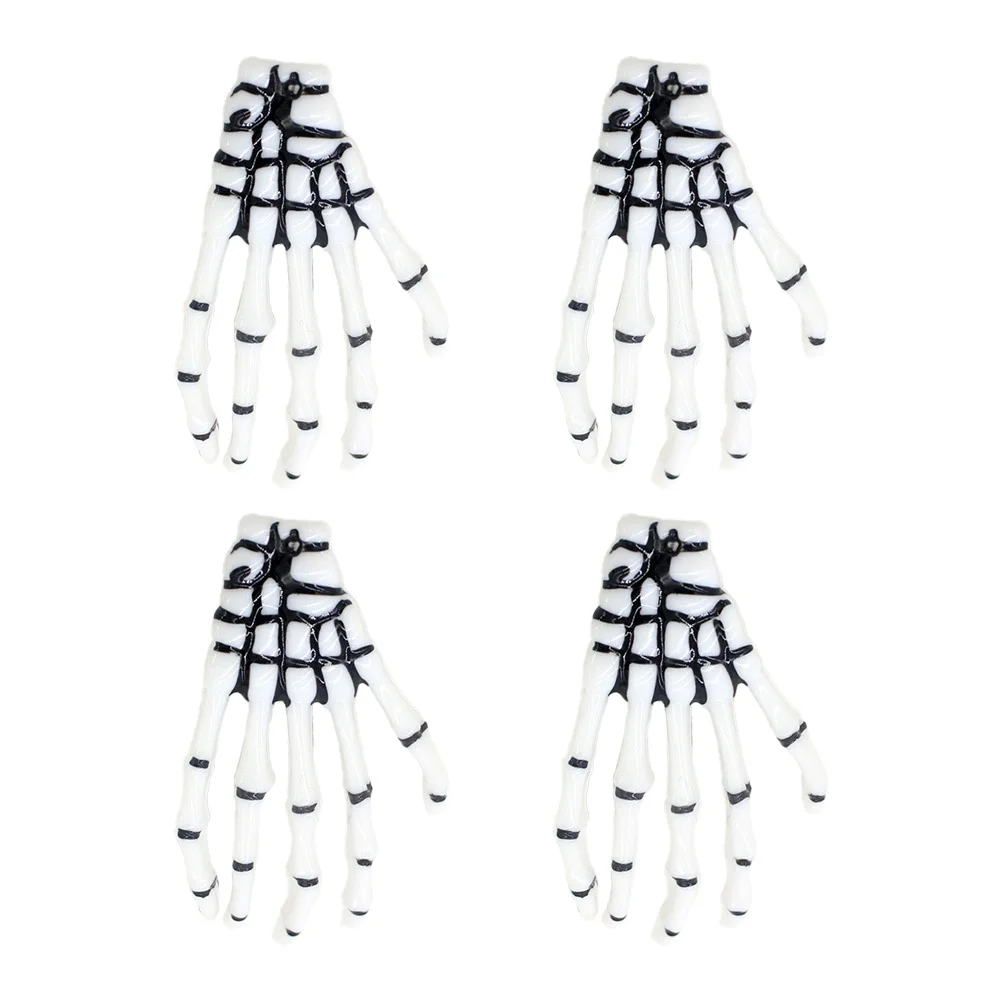 

4Pcs Halloween Hand Hair Clips Plastic Bone Hairpin Cosplay Party Accessory Hair Clip Hand Bone Hairpin