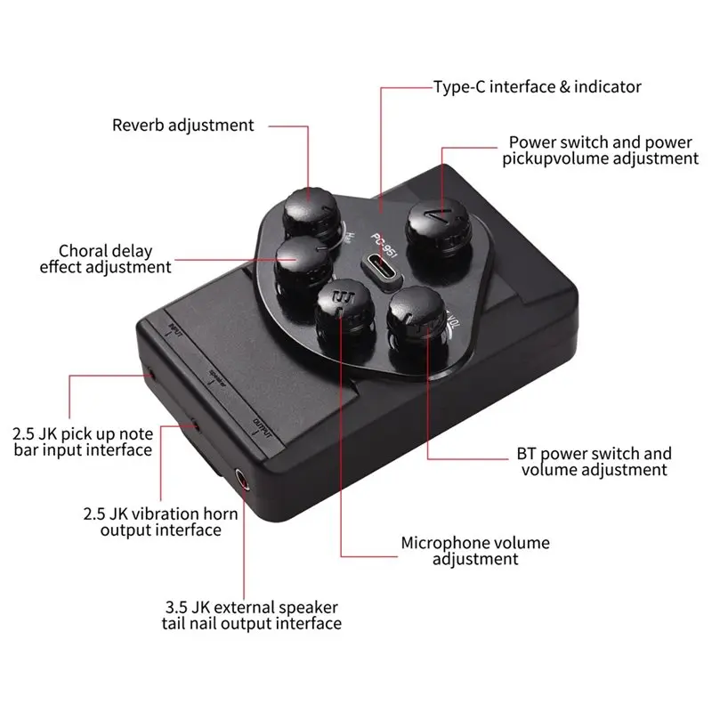 A74K-PG-951 For Guitar Resonant Sound Pickup Kit Resonance Pickup For Classical& Folk For Guitars