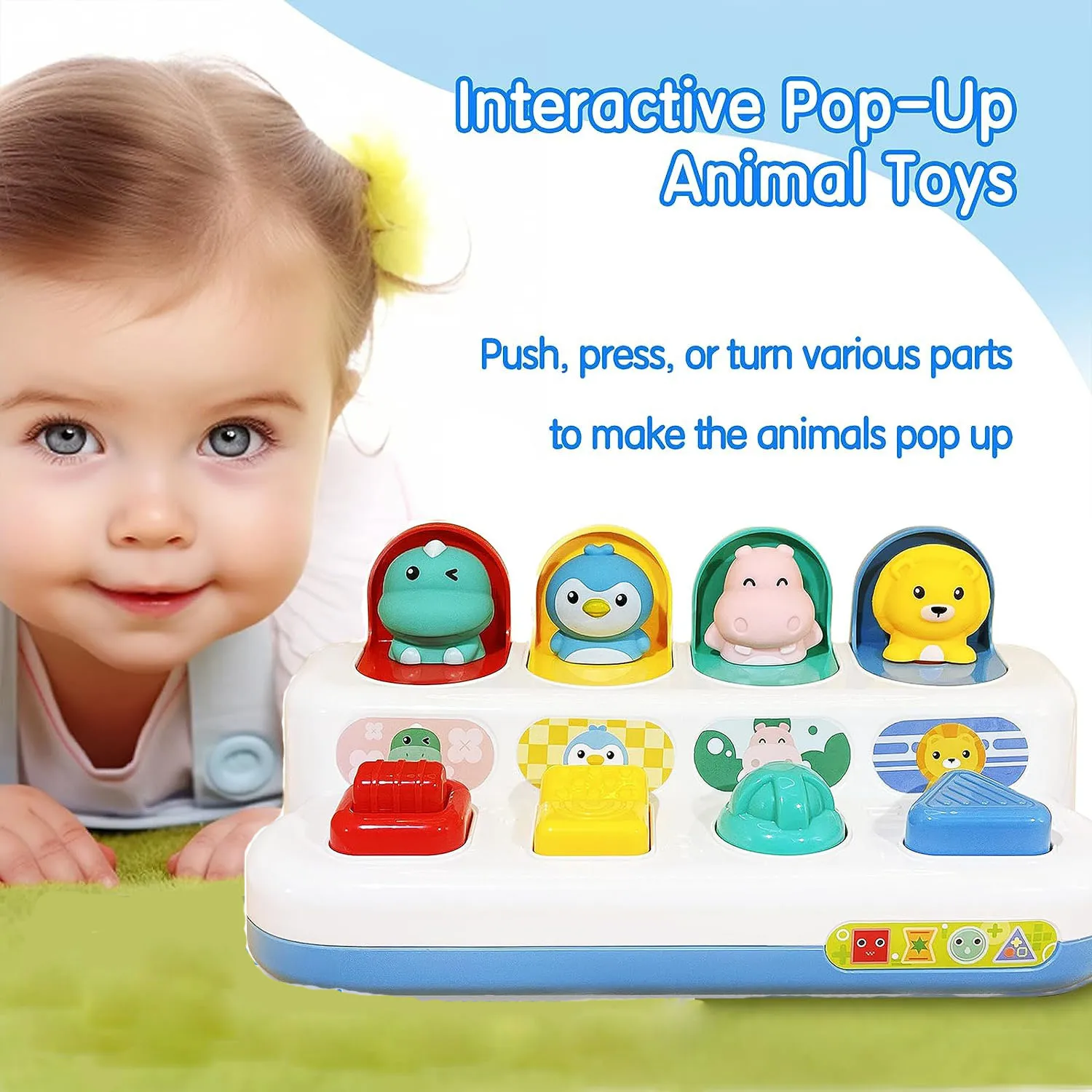 Fine Motor Skills Development Sensory Toy Cause Effect Toy for Baby Interactive Animal Montessori Activity Toys 1 2 3 4 5 Years