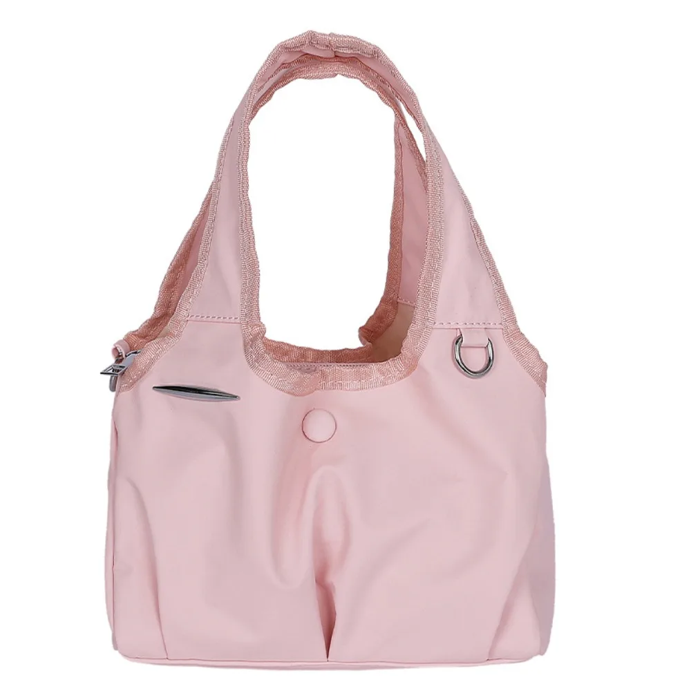 

Милая нейлоновая большая сумка в корейском стиле, легкая сумка через плечо, однотонная большая вместительная сумка на плечо для офисного работника